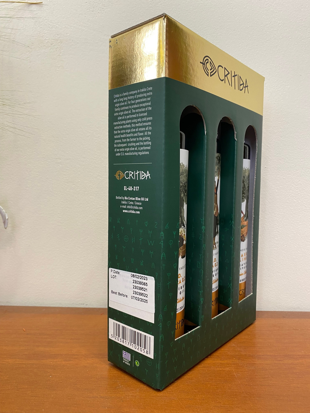 Набор Оливкового масла , c/б, 3* 250мл, Греция