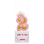 Свеча для торта Цифра Корона «2» 10 см
