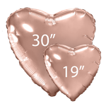 Сердце 30" Розовое золото Agura