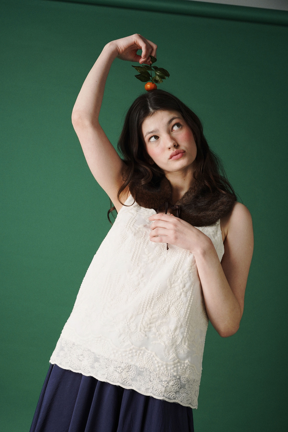 Топ из кружевного шитья "Морозные узоры"