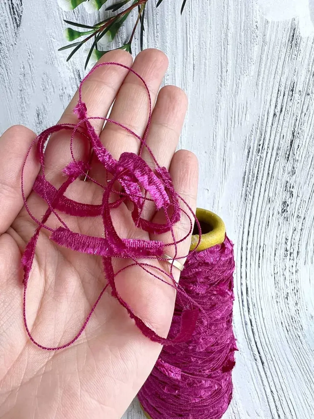 Пряжа для вязания травка пушистая реснички