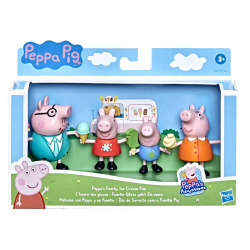 Hasbro Свинка Пеппа - Набор из 4 фигурок «Семейное путешествие Пеппы с мороженым» / артикул   F2171 F3762  / GTIN 5010993933235