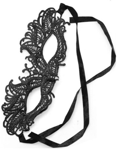 Ажурная черная кружевная маска "Верона" (Цвет: черный)