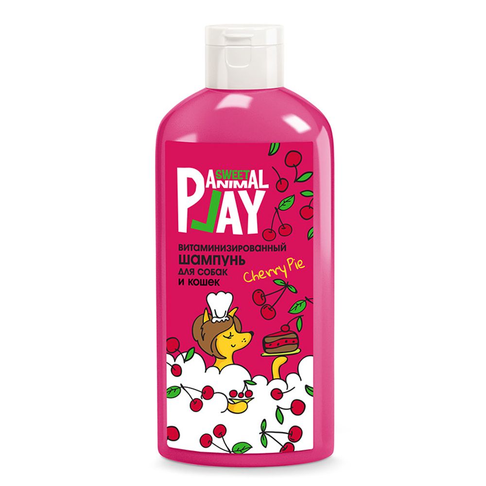 Шампунь Animal Play Sweet для кошек и для собак Вишневый пай (витаминизированный) - 300 мл 1897
