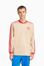 Тениска с дълги ръкави adidas David Beckham Originals - бежевый