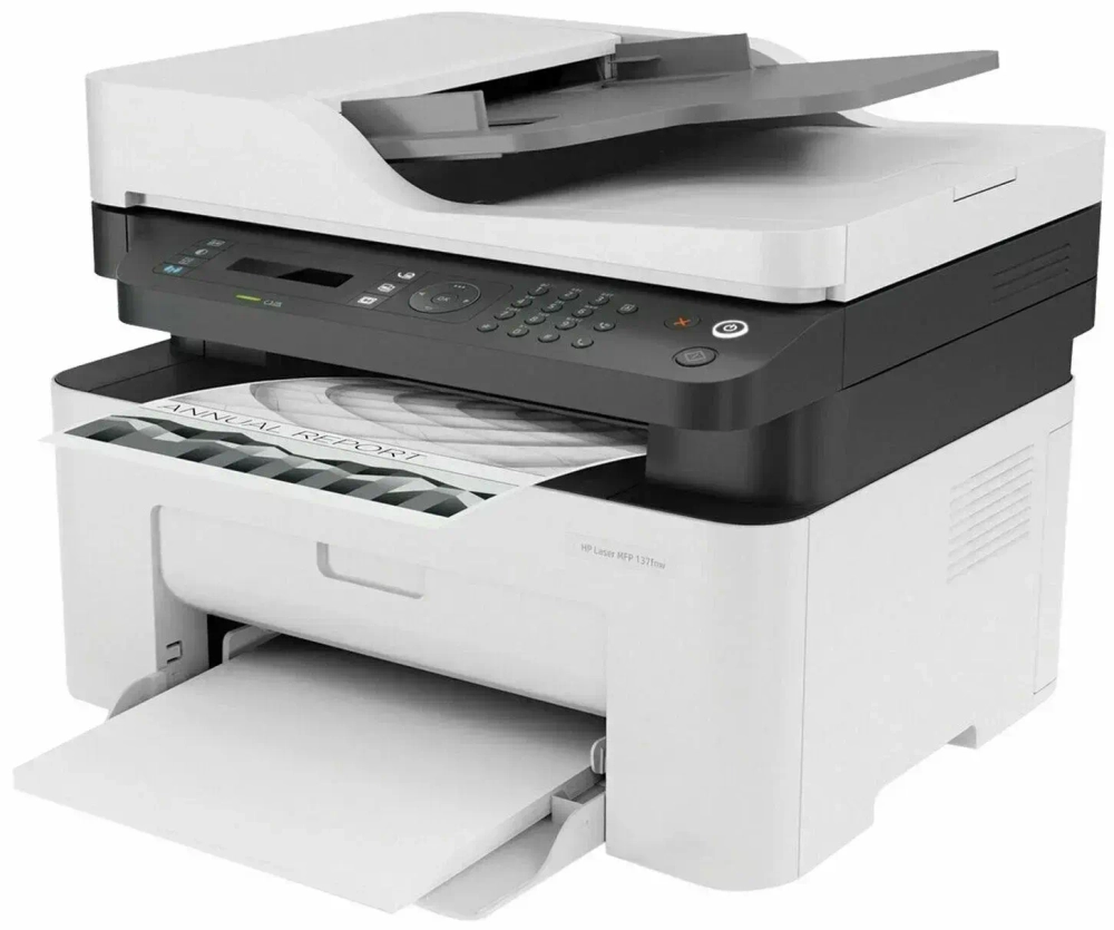 МФУ лазерный HP Laser MFP 137fnw 4ZB84A