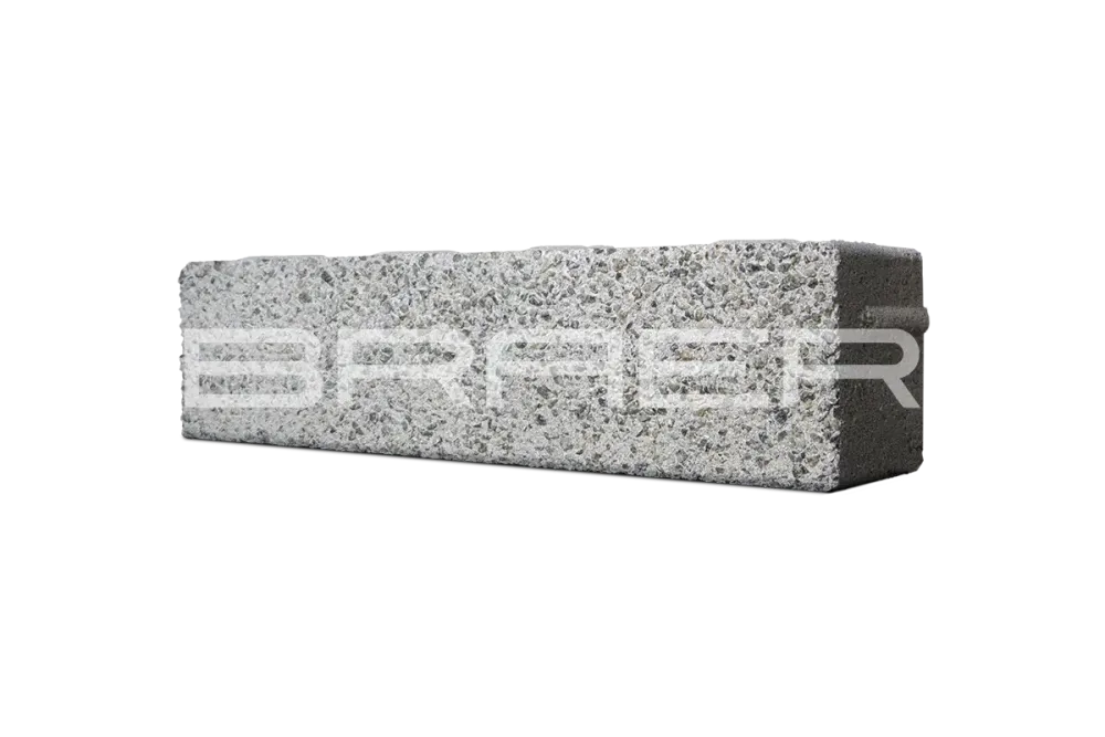 Тротуарная плитка Braer Ригель 2.0, Гранит на сером Select, 60 мм