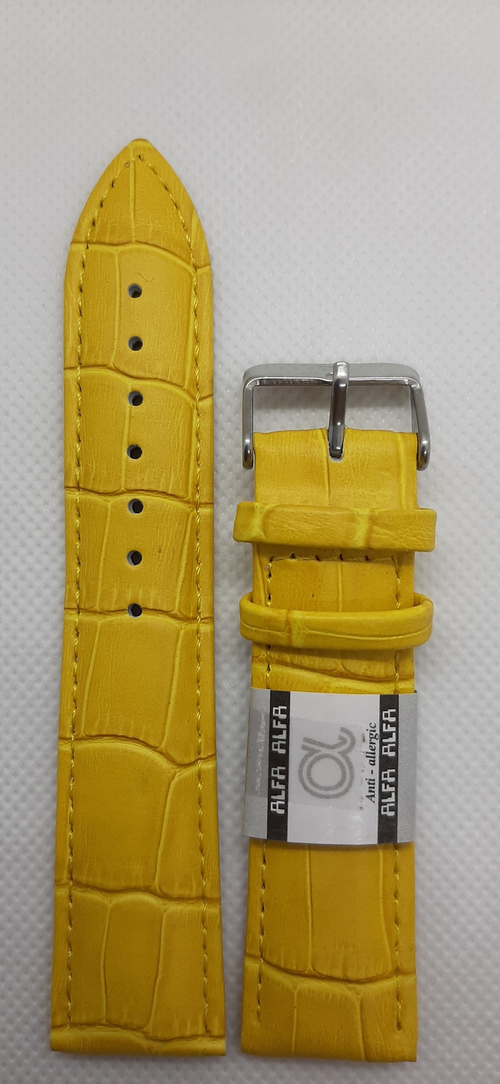 РЕМЕНЬ КОЖАНЫЙ 22мм ЖЕЛТЫЙ(1306.22.8)