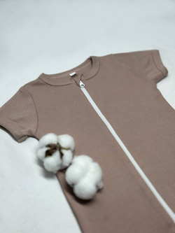 Полукомбинезон-песочник на молнии Тауп Грей RinaAmari