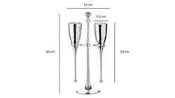 Набор фужеров для шампанского с подставкой 2шт 200мл Edzard Додо