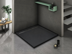 Душевой поддон из искусственного камня WeltWasser WW TRS 100 STONE-BL 100x100 10000004379 Черный
