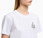 Футболка с вышивкой Lunar New Year из мерсеризованного трикотажа от Armani