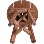 Столик деревянный круглый Осло из сосны для дома и улицы 60х60 см, венге