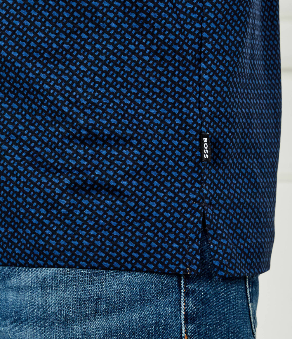 Футболка H-Thompson 204 BOSS BLACK - голубой(50518883)