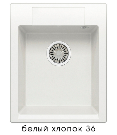 Мойка POLYGRAN ARGO-420 белый хлопок №36