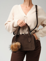 Замшевая сумка Polly DBR 31348 черный каштан
