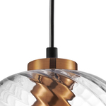 806170 Подвес NUBELLA 1х12W (led) E27 ЧЕРНЫЙ/БРОНЗА/ПРОЗРАЧНЫЙ