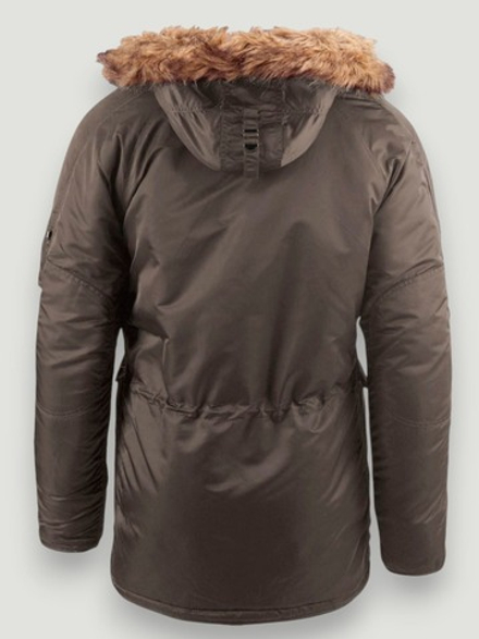 Куртка Аляска Alpha Slim Fit N-3B (т.серая/оранж - r.grey/orange)
