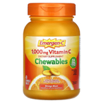 Emergen-C, Жевательные таблетки с витамином C, апельсиновый сок, 500 мг, 40 жевательных таблеток