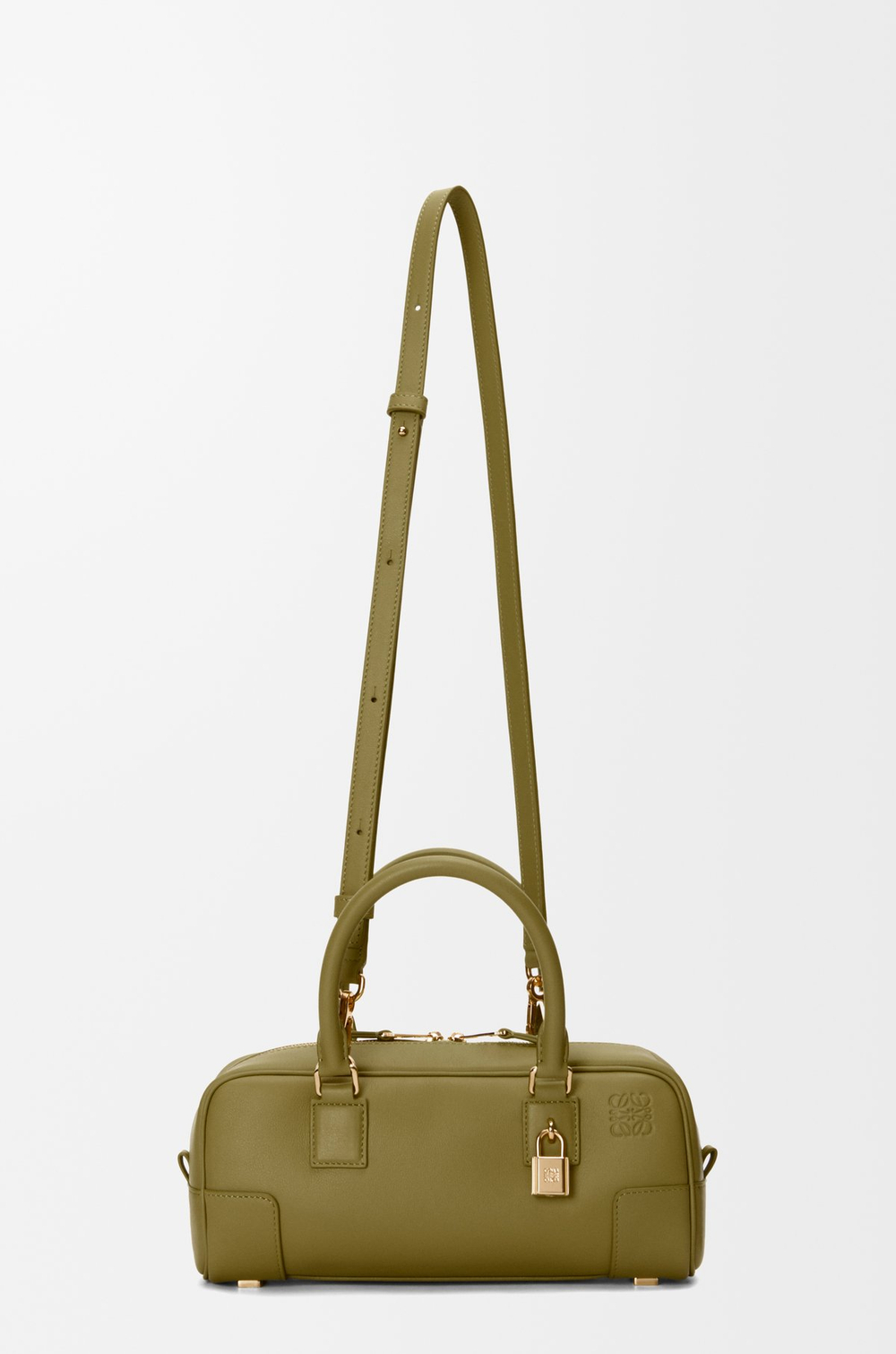 Loewe Укороченная сумка Amazona 23 из телячьей кожи наппа, оливковый