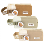 Пенал - косметичка Alingar, ткань, молния, значок, петля, 190 х 70 х 60 мм, "Capybara. Have a good idea", микс (коричн, беж, св-корич), европодвес