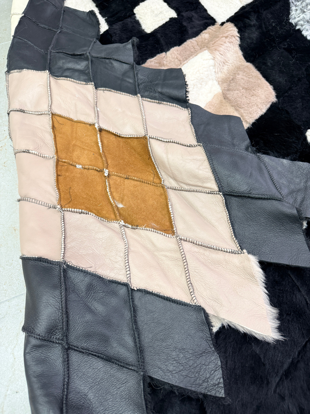 Покрывало меховое ковер из шкуры овчины