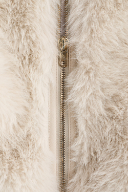 H&M Шуба из мягкого искусственного меха, кремовый