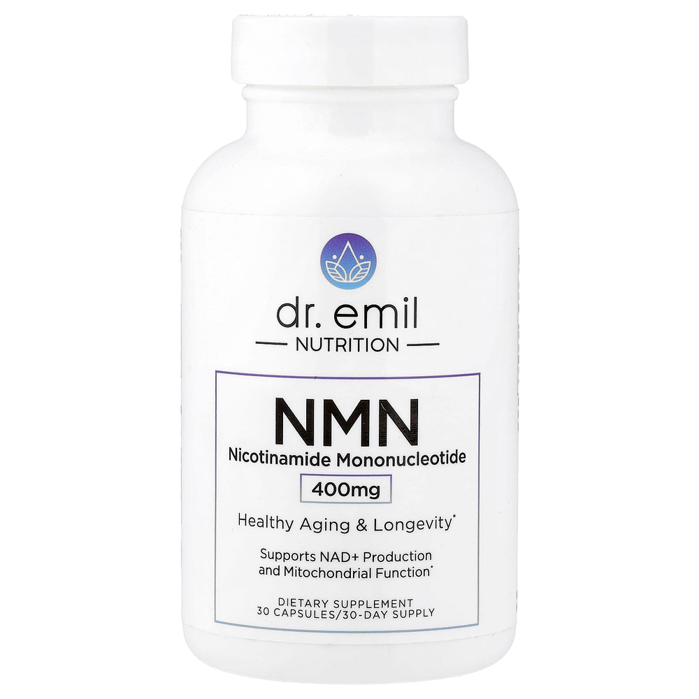 Dr. Emil Nutrition, NMN, никотинамидмононуклеотид, 400 мг, 30 капсул