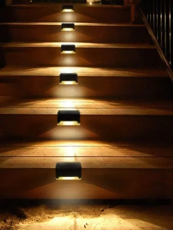 Светильник на солнечной батарее уличный / фонарики садовые на солнечных батареях 16 шт, цвет черный, Conflate