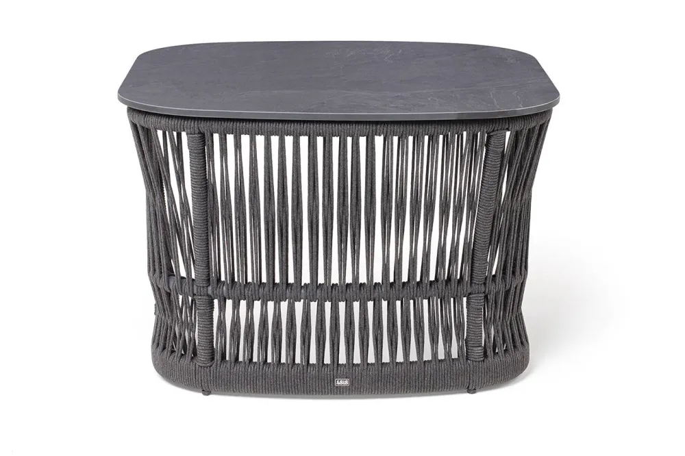 "Лугано" журнальный стол 76х76 H55 см из HPL, цвет "серый гранит"