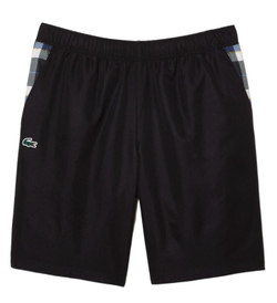 Мужские теннисные шорты Lacoste Tennis Checked Colourblock Shorts - black/white