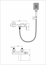 Смеситель для ванны с душем WONZON & WOGHAND DIAMOND WW-88639011-CR хром