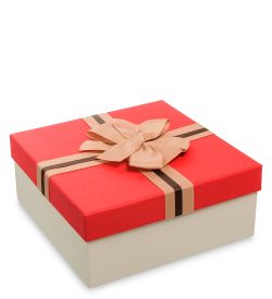 WF-80/2-B Коробка «Квадрат» цв.беж./красн.