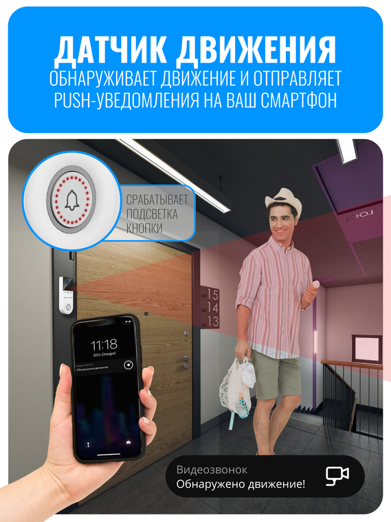 Умный Wi-Fi видеозвонок Smart Aura