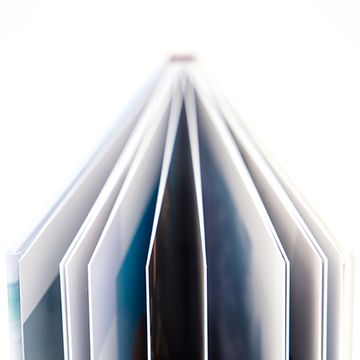 20x20 фотокнига с льняной обложкой "Ash" с фотовставкой