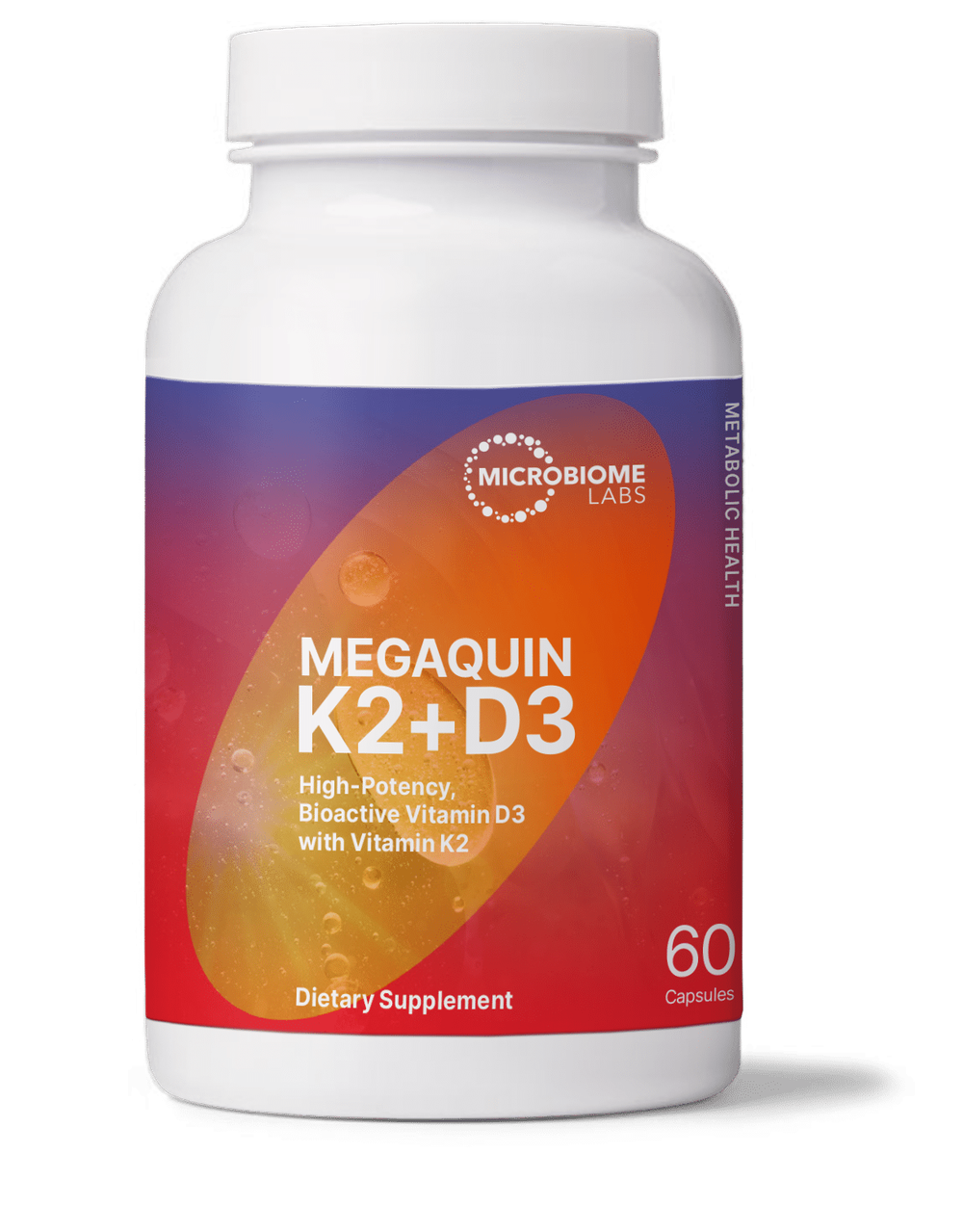 MicrobiomeLabs - MegaQuin K2+D3 60 capsules