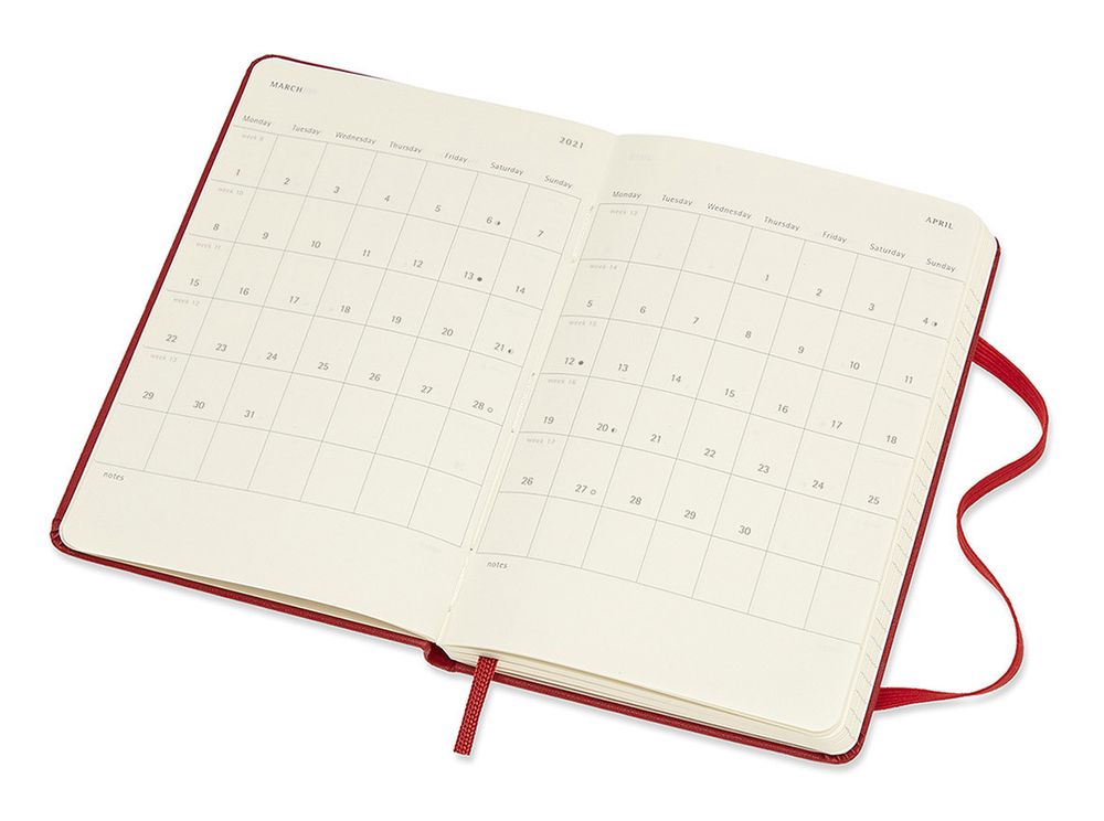Еженедельник Moleskine Classic Weekly 144 стр красный (DHF212WN2)
