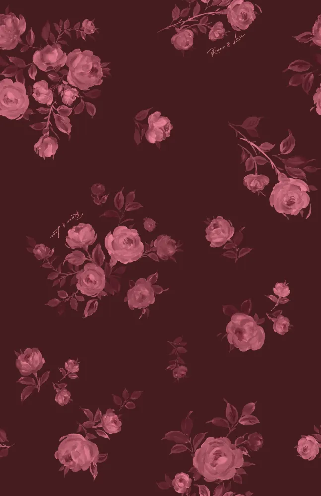 Dahlia, платье мини из бордовой органзы с цветочным принтом, с розой