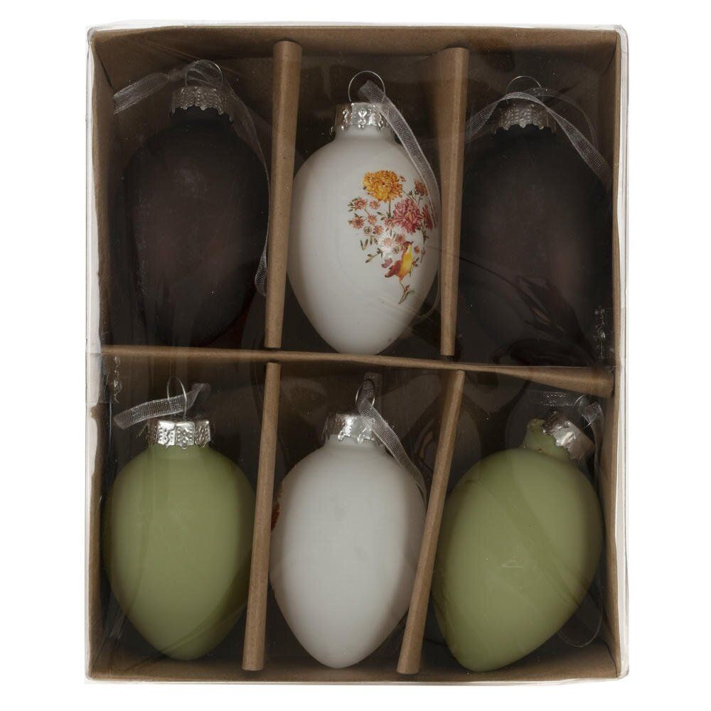 GAEM Набор из 6-ти изделий декоративных подвесных "Яйцо пасхальное" (4*6), L13 W16 H4,5 см