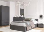 Кровать односпальная 120х200 см КРМ, Графит, ДСВ Мебель