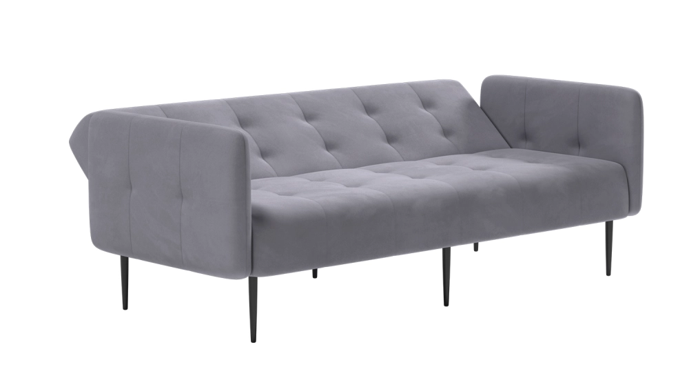 Monaco диван-кровать прямой с подлокотниками, трехместный, бархат 03