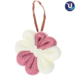 Мочалка нейлоновая «Premium - STELLA», цвет белый / пудровый, d-11см (ZIP пакет)