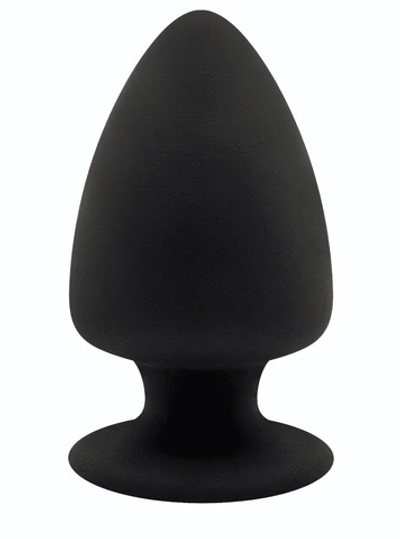 Черная анальная втулка Premium Silicone Plug XS - 8 см. (Цвет: черный)