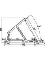 Механизм подъема кровати EKSAN с обратной планкой под газлифты, 1 комплект