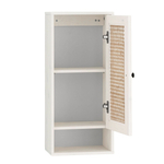 Шкаф навесной Roan 1 дв. с ротангом, белый