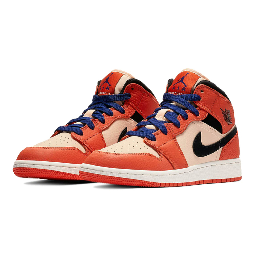 Кроссовки Air Jordan 1 Mid SE GS Team Orange