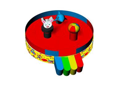 Детский надувной батут "Шатёр цирка" 4*4*3,4 м