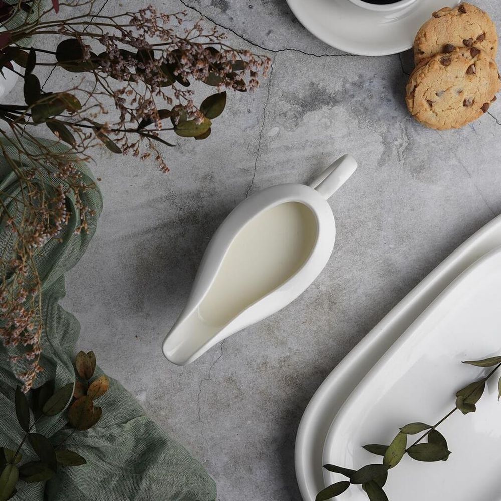 Соусник 160 мл 16,5*6,5 см с ручкой белый фарфор P.L. Proff Cuisine [6]