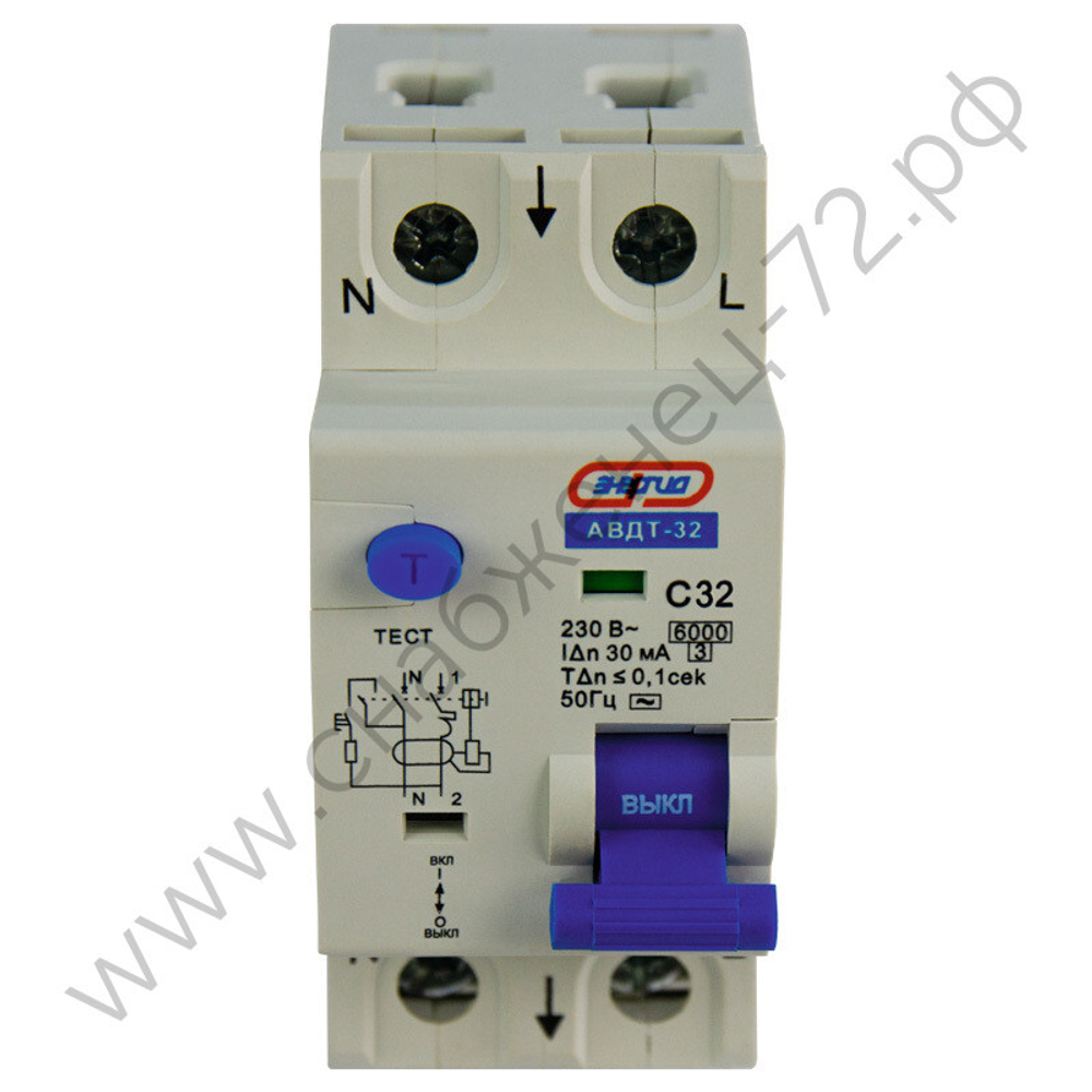 Автоматические выключатели дифференциального тока Энергия АВДТ-32