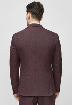 Мужской классический костюм (бордовый) В64